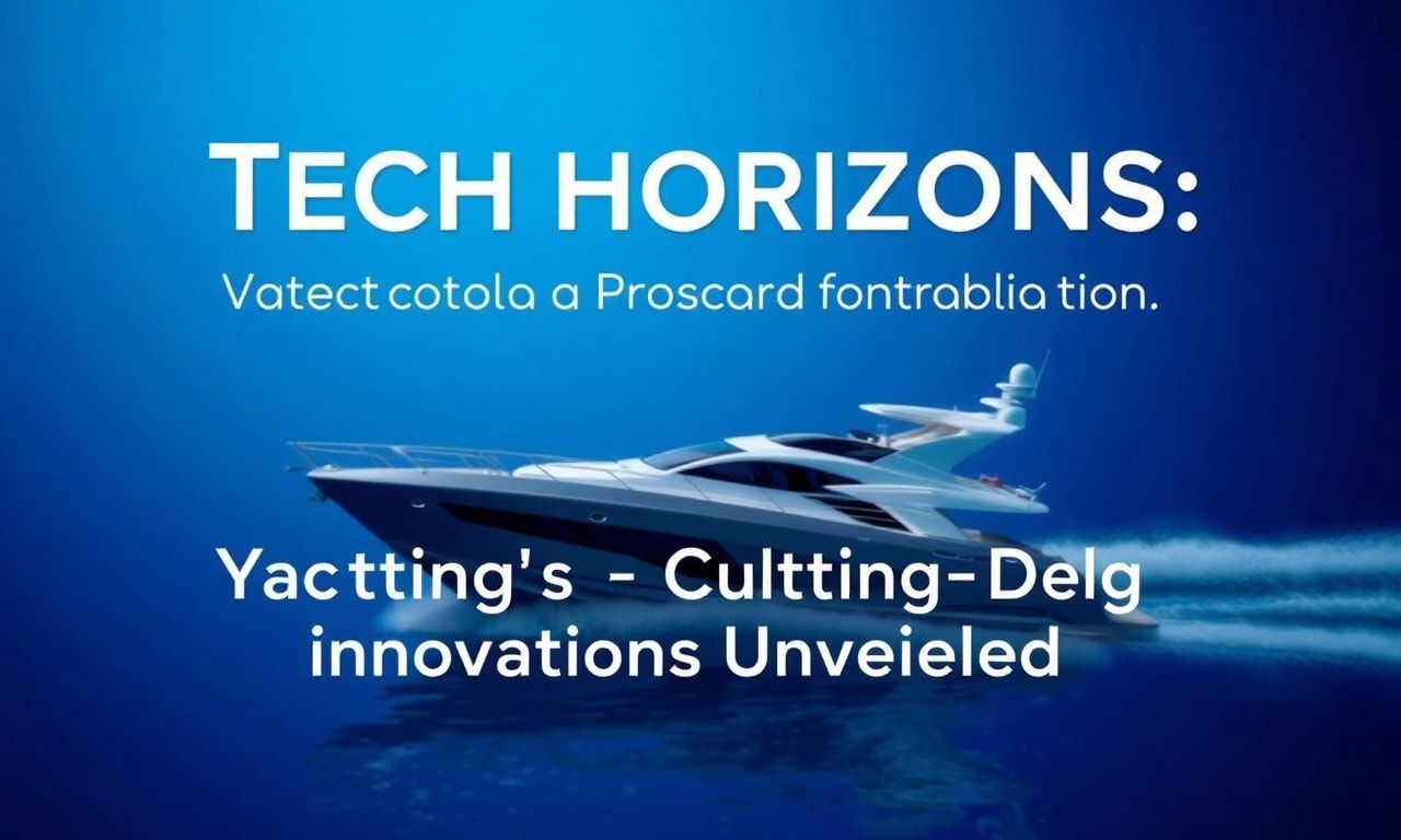 Tech Horizons: Yachting’s Cutting-Edge Innovations Unveiled Tech Horizons: Yachting's Cutting-Edge Innovations Unveiled